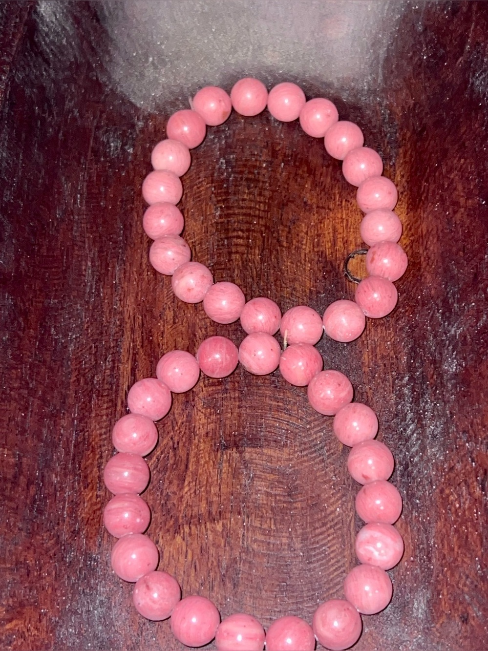 Pink Rhodonite authentic gemstone beaded bracelets - Picture 2 of 5